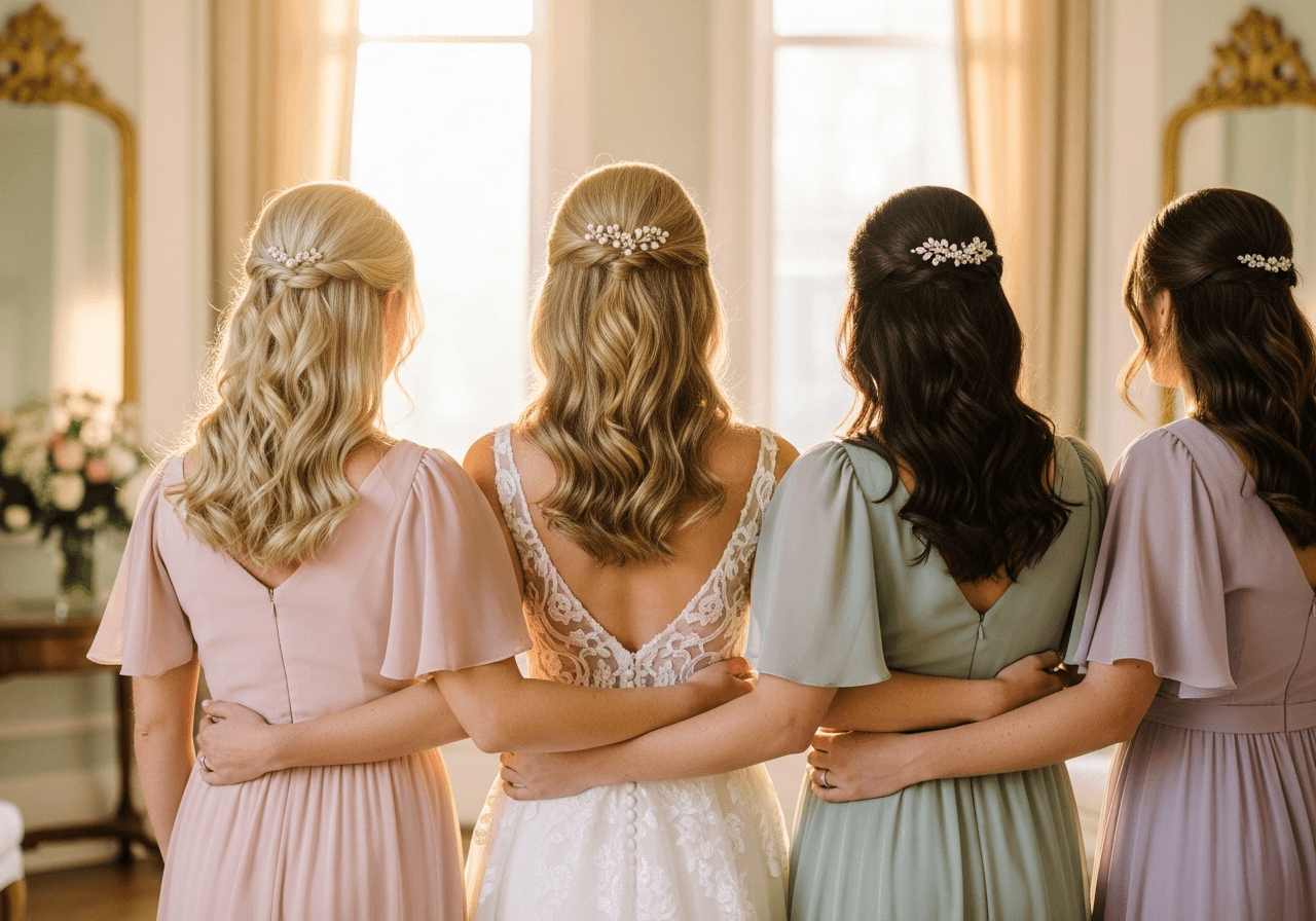 Featured image for 12 Effortless Looks for Wavy Bridesmaid Hairstyles