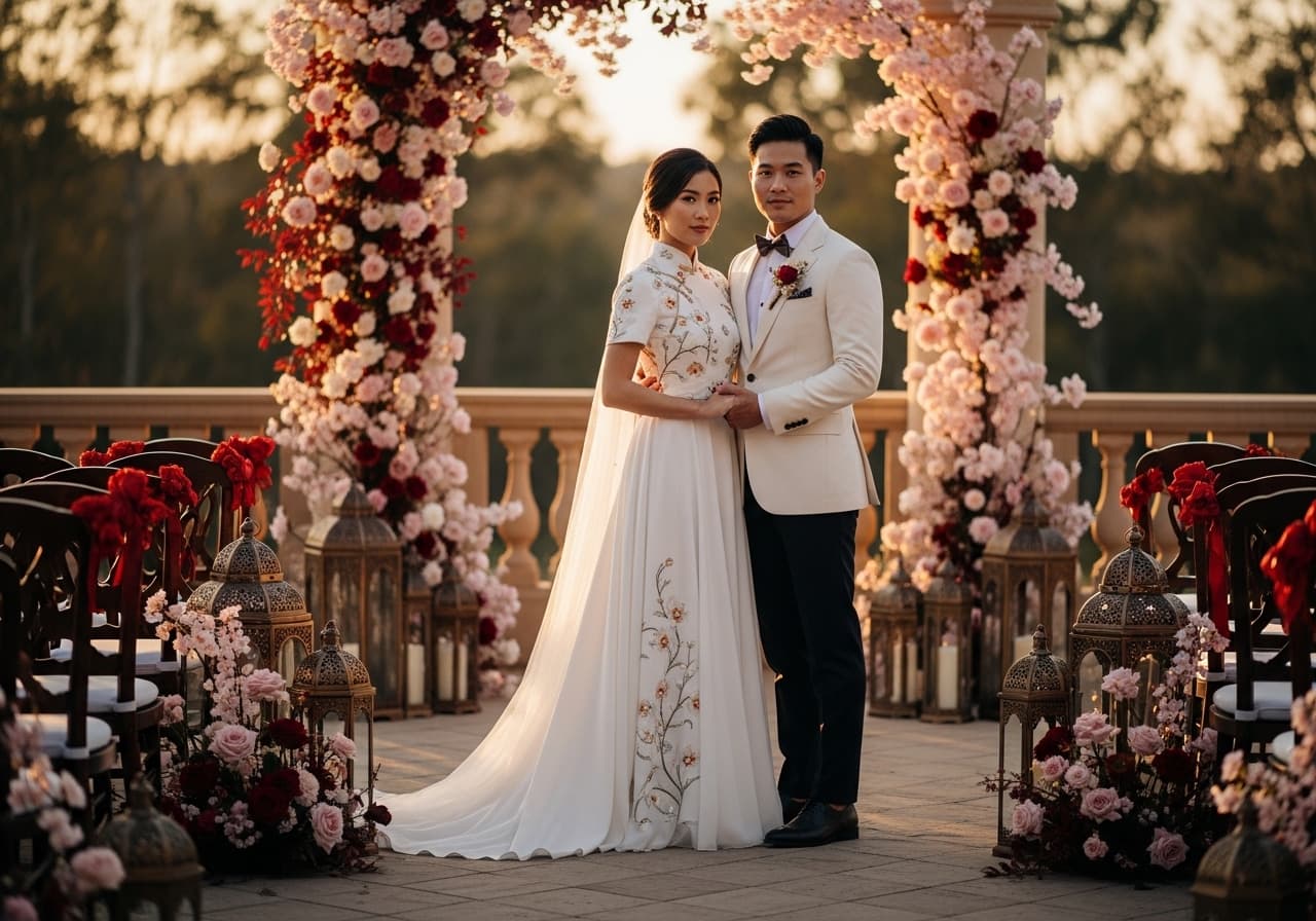 13 East-Meets-West Wedding Fusion Ceremonies with Stunning Visuals