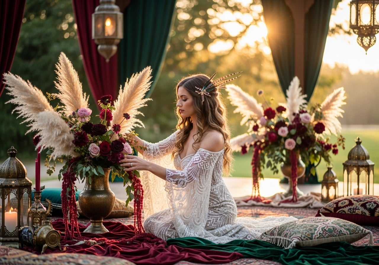 Featured image for 14 Bohemian Luxury Ideas: High-End Boho Wedding Inspirations