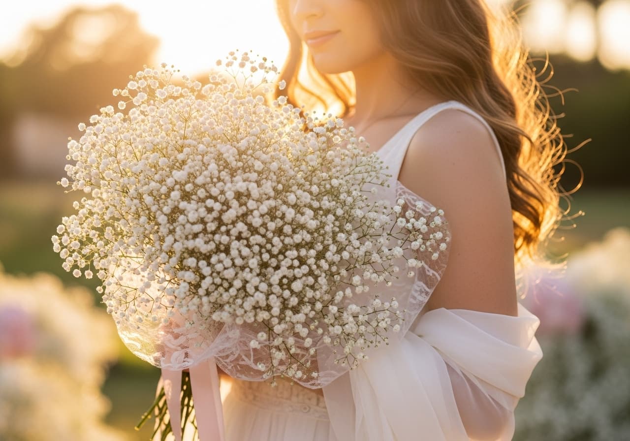 15 Baby's Breath Bouquets for Ethereal Bridal Style