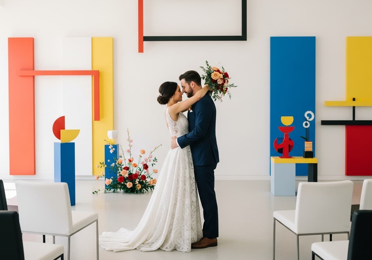 15 Bauhaus Wedding Ideas: Clean Lines & Primary Colors