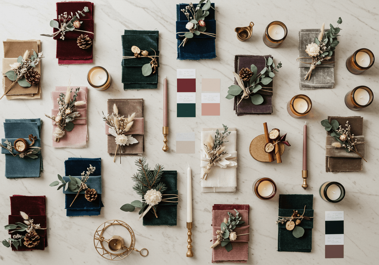 Featured image for 15 Cozy Winter Wedding Color Schemes