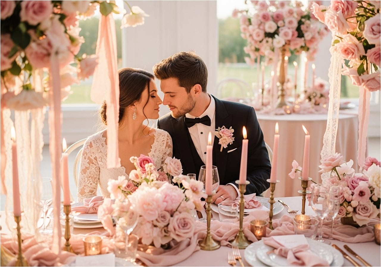 Featured image for 15 Dusty Rose Wedding Decor Ideas That Are Pure Romance