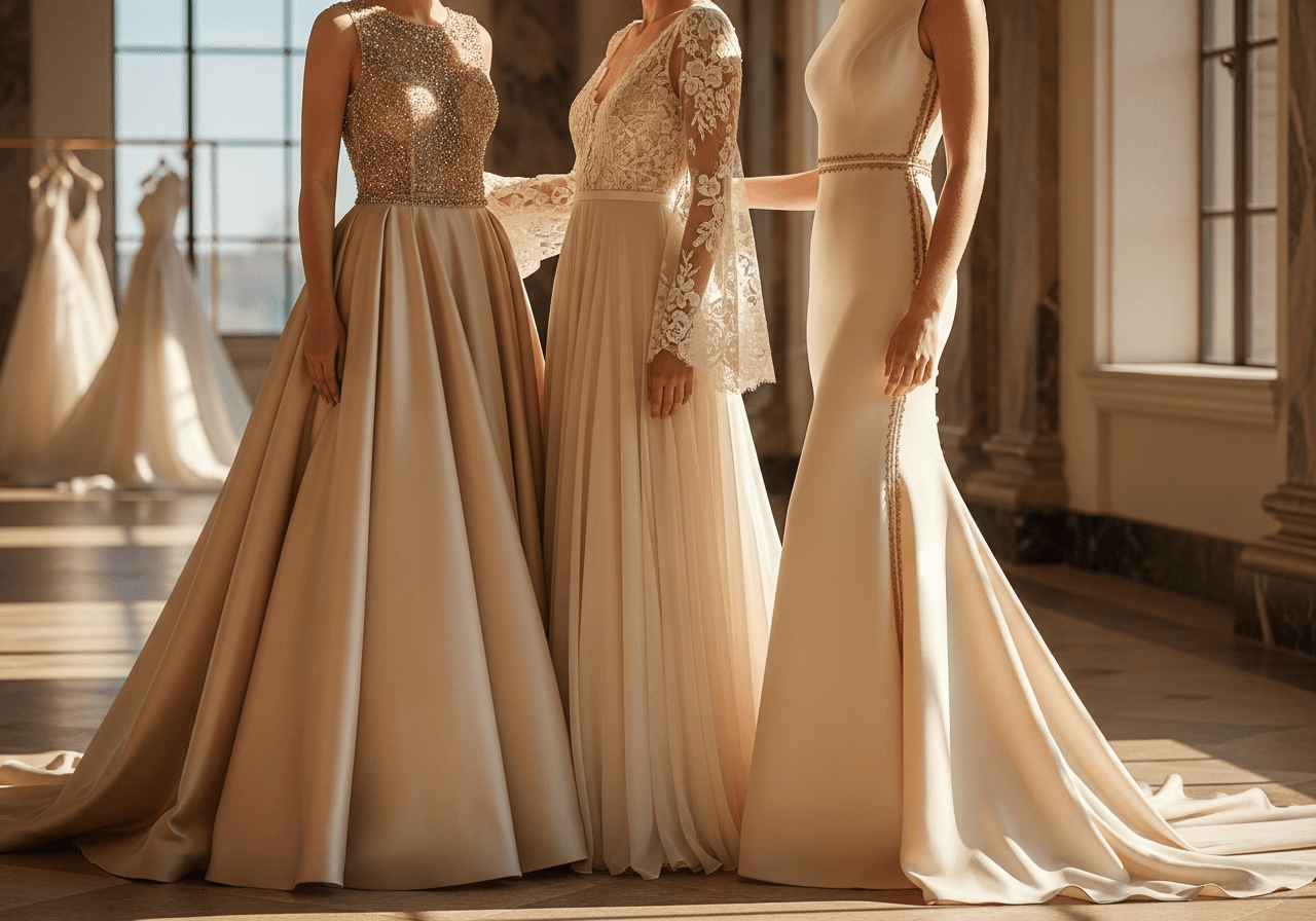 Featured image for 15 Glamorous Champagne Bridesmaid Dresses for a Luxe Look