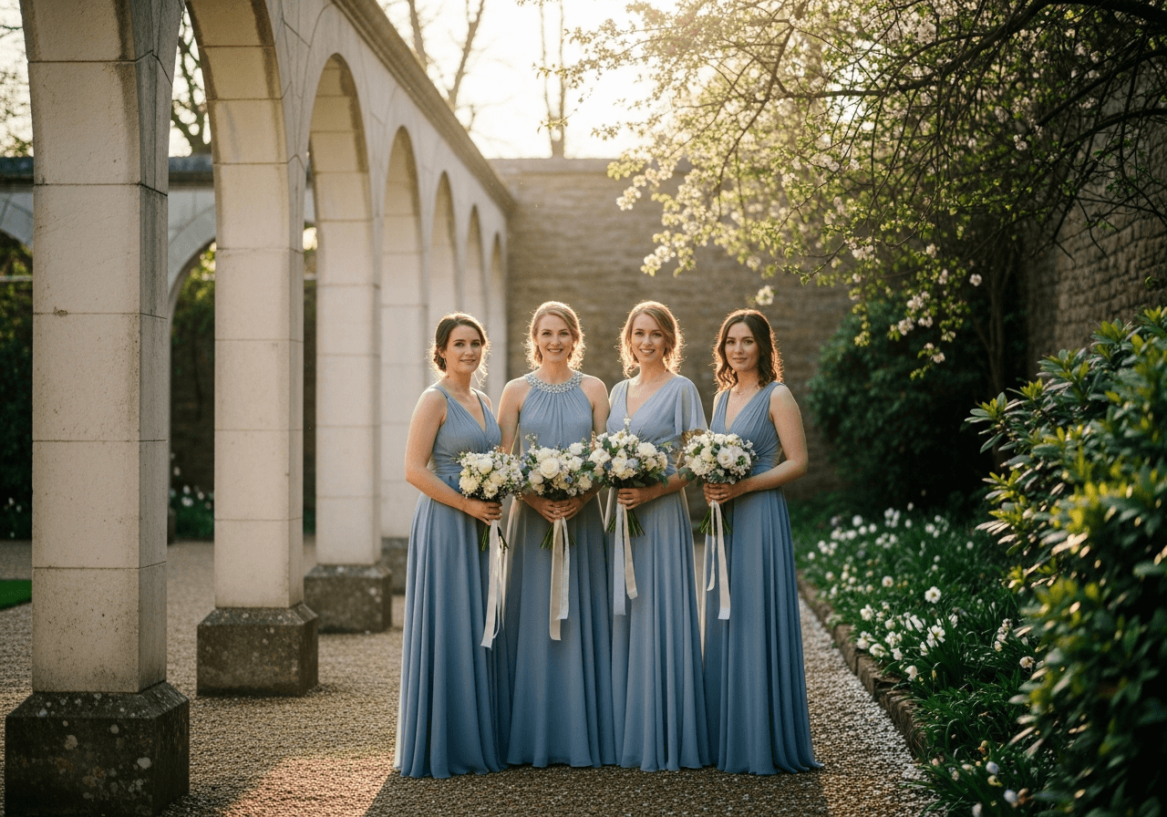 15 Incredible Bluebell Blue Bridesmaid Looks for a Modern Wedding