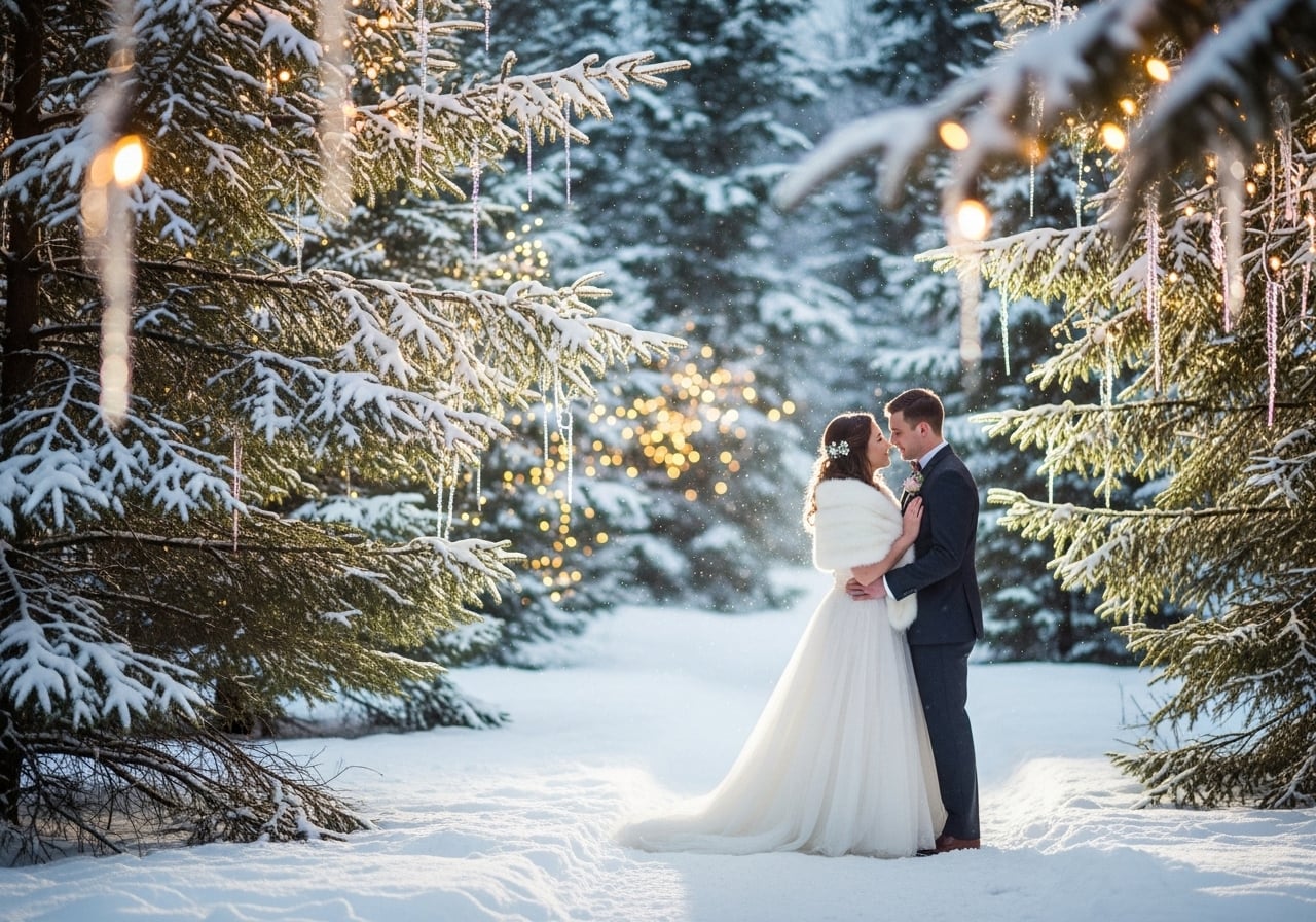 Featured image for 15 Magical Winter Wonderland Wedding Ideas
