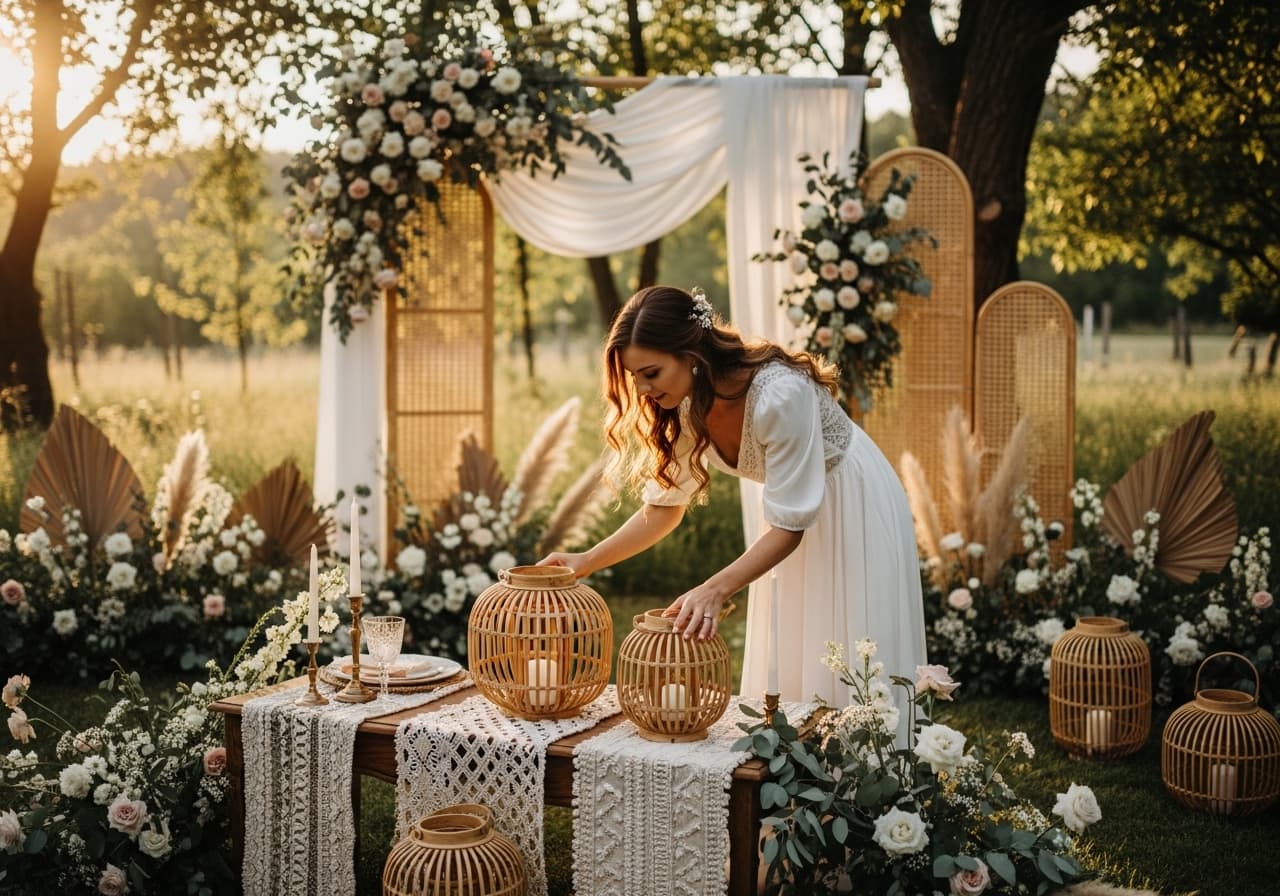 15 Stunning Rattan & Cane Wedding Decor Ideas