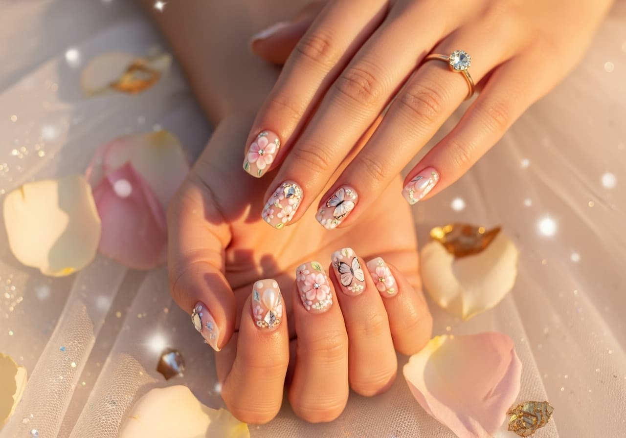 40 Whimsical Wedding Nails