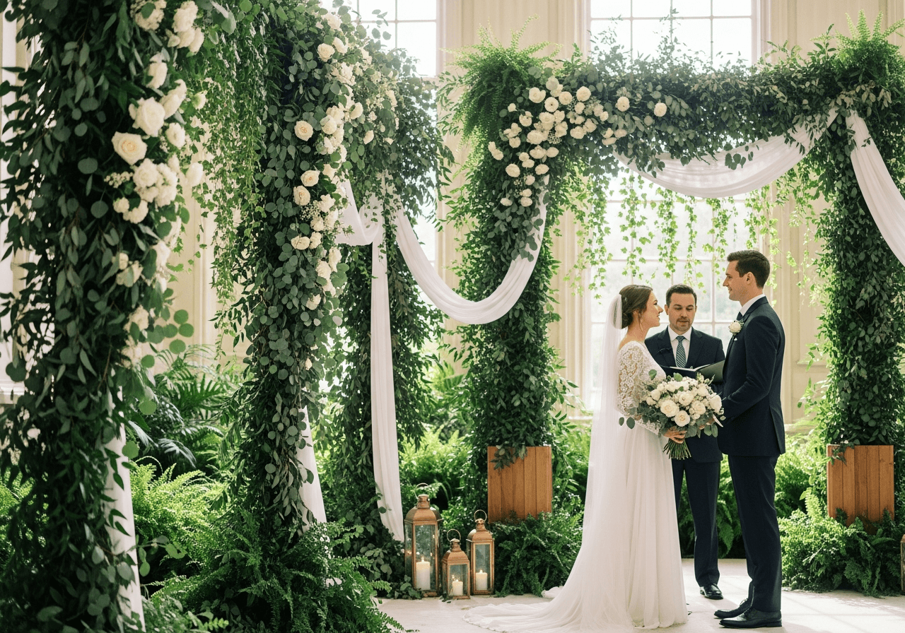 Featured image for Bring the Outside In: 15 Lush Greenery Wedding Decor Ideas