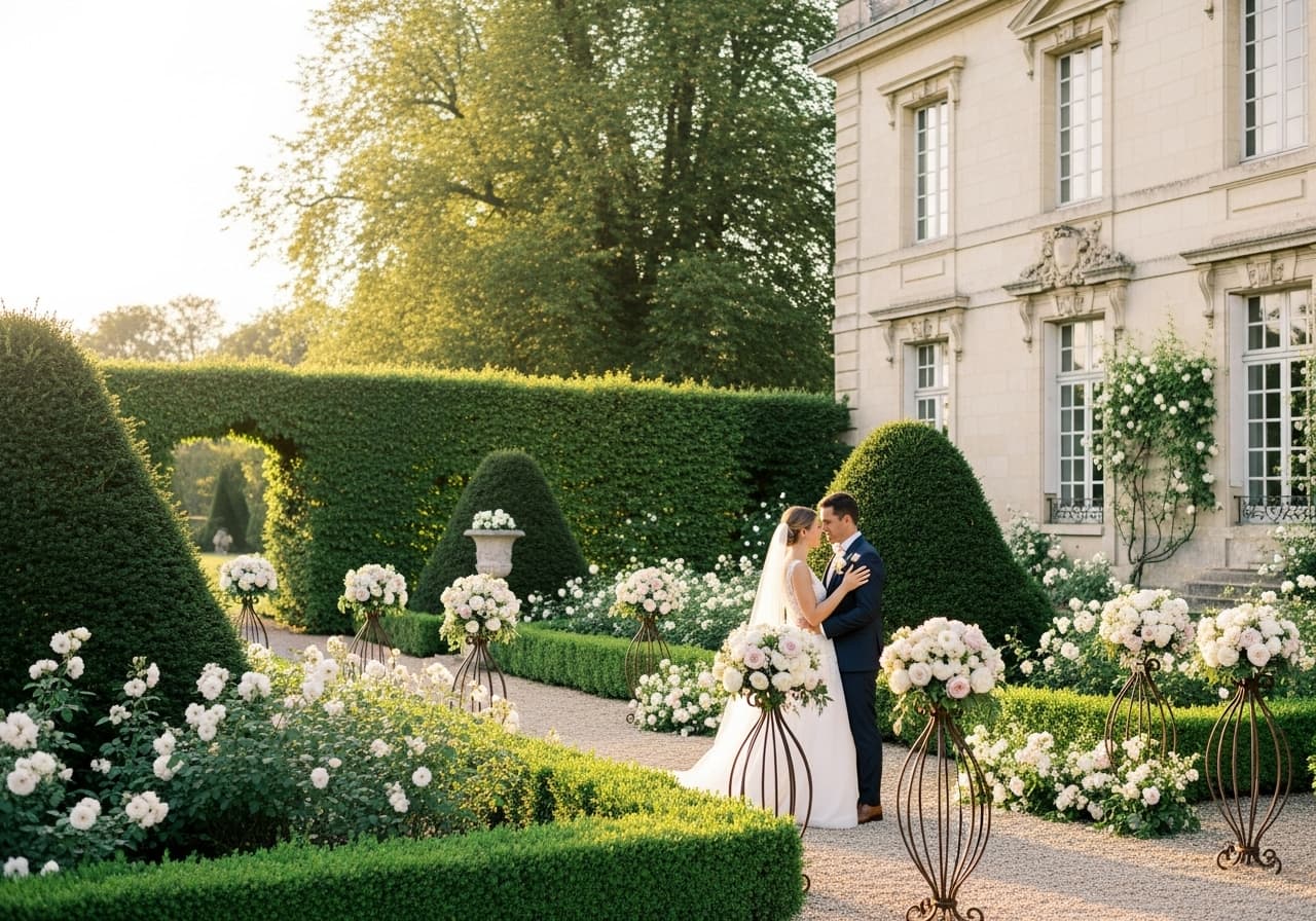Elegant Garden Ceremonies: 12 French Chateau Wedding Ideas
