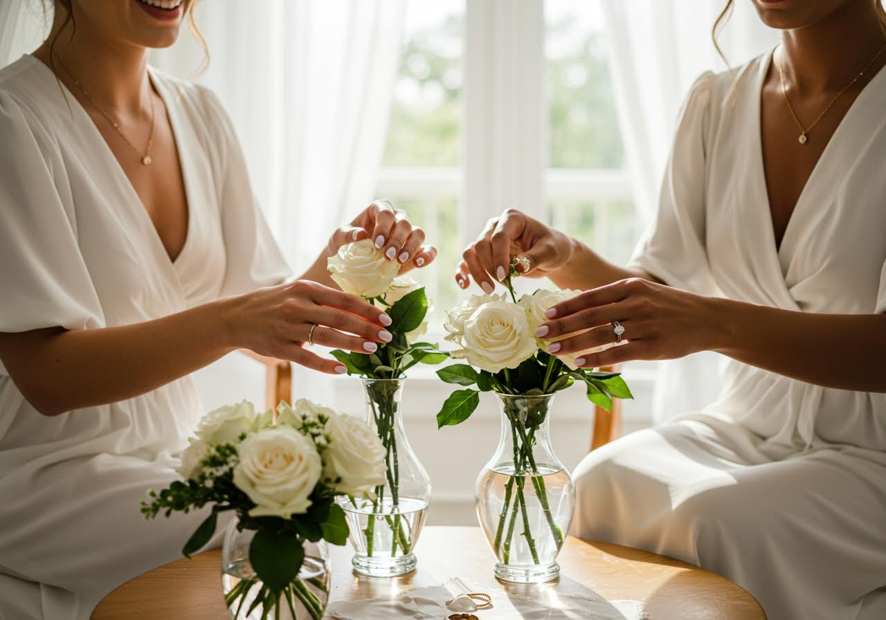 Featured image for Elegant White Nails for Brides & Bridesmaids