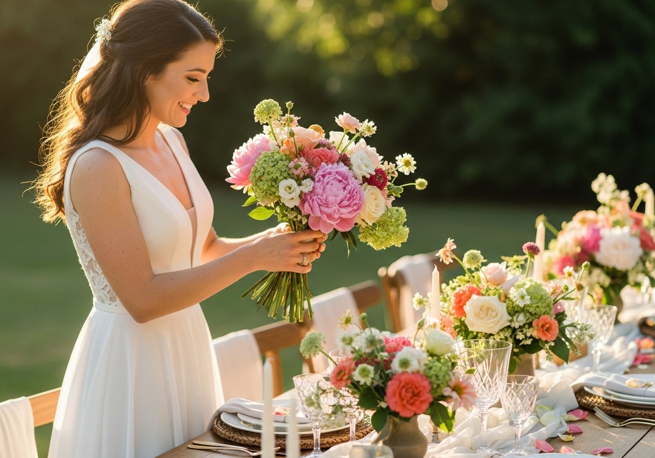 Featured image for How to Use Seasonal Garden Flowers in Your Wedding Decor