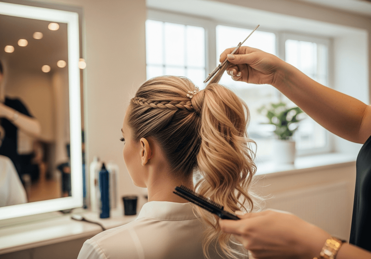 Featured image for Modern & Fun: 15 Textured Ponytail Bridesmaid Hair Looks We Love