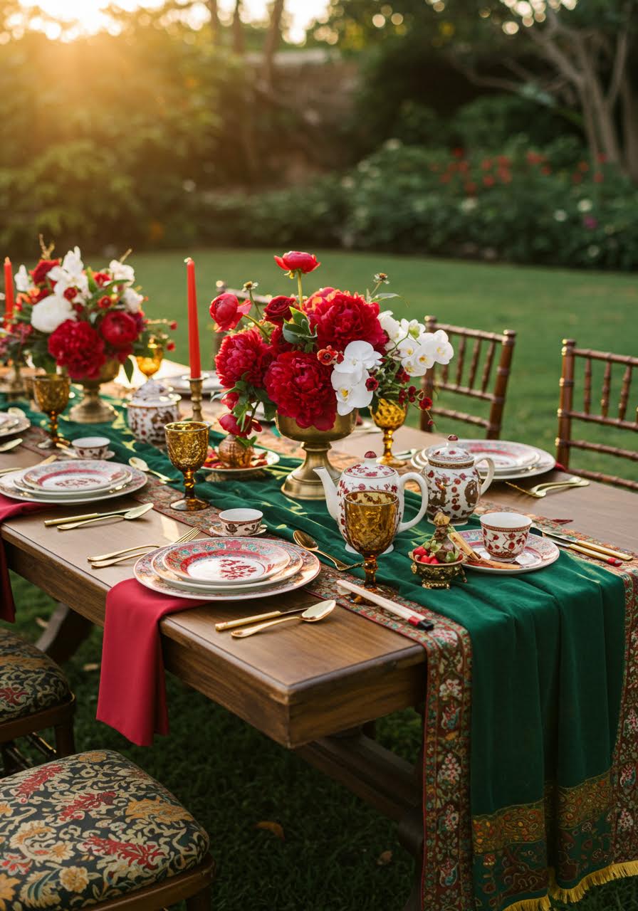 Elegant Chinese-Thai wedding reception featuring cultural decoration details