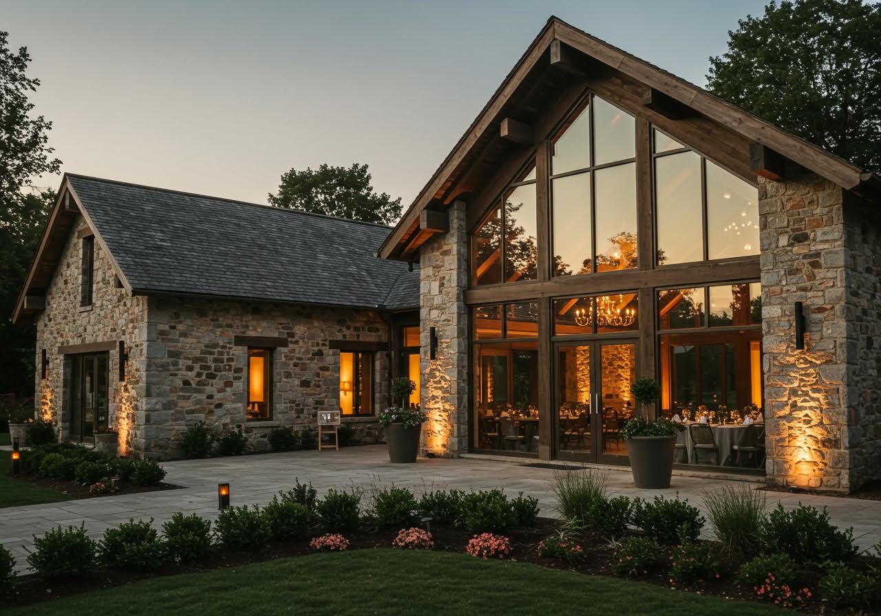 Featured image for Rustic Luxury: Stone & Glass Wedding Venues You’ll Love