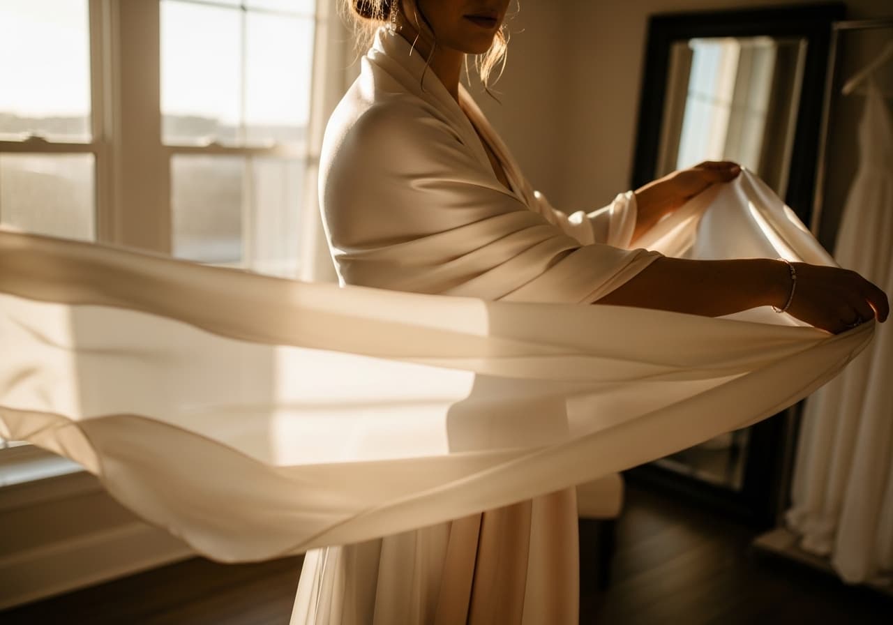 Silk & Satin: 12 Liquid Fabric Scarves for a Slinky Bridal Look