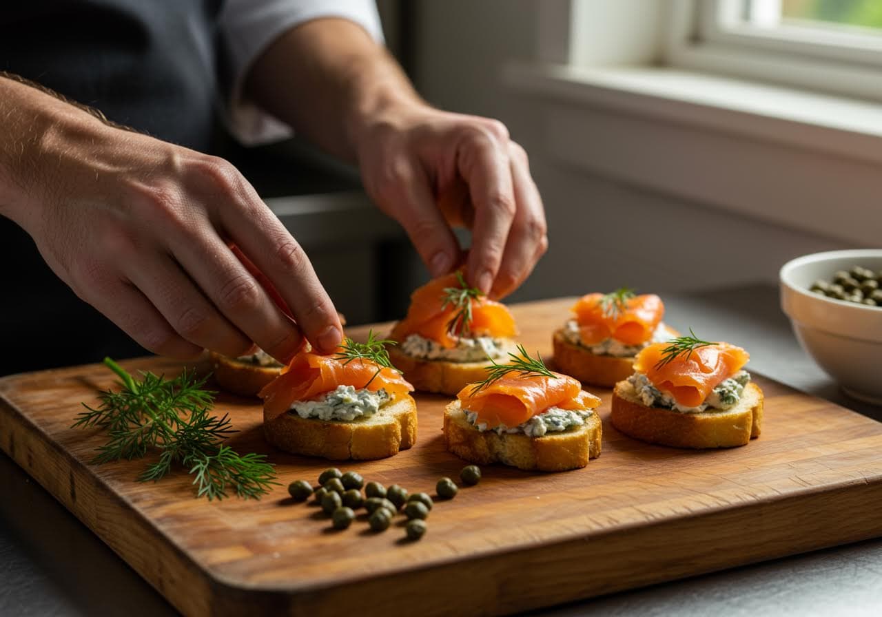 Smoked Salmon Crostini